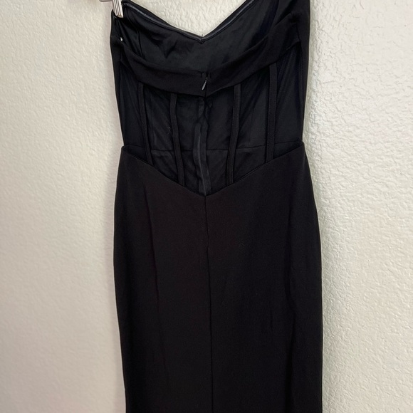 NWOT Iconic Arrival Black Strapless Bustier Mermaid Maxi Dress - Picture 7 of 9